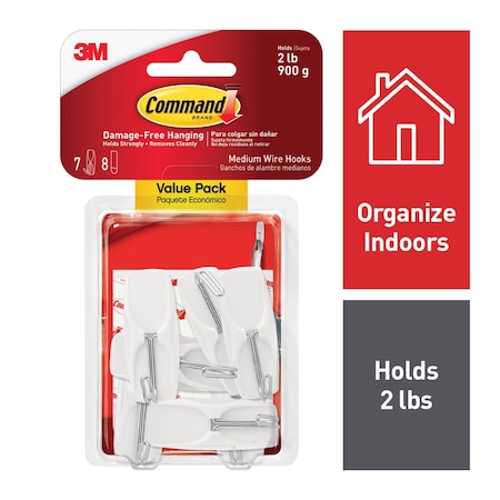 Command Med Wire Hook Value Pack, 17065-, PK12 17065